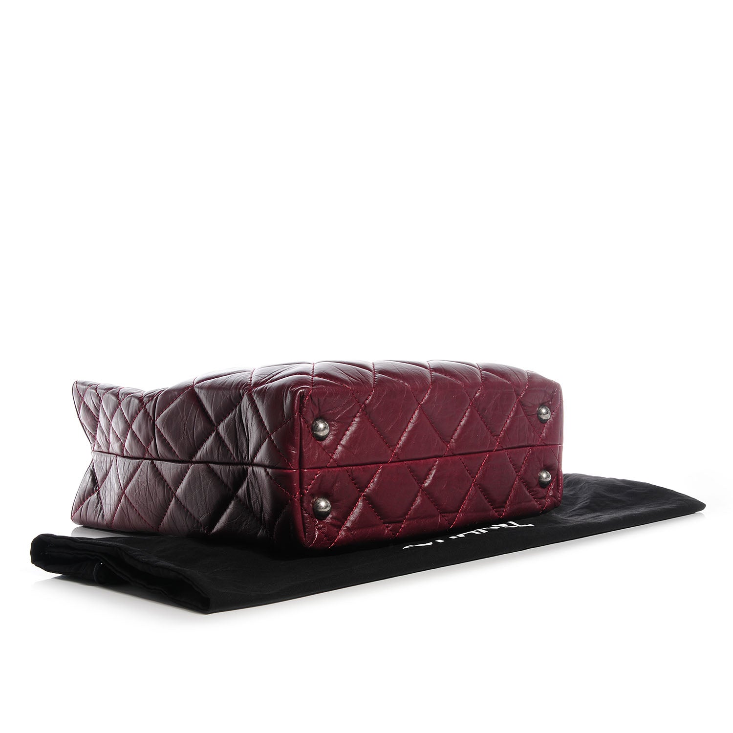 Chanel Aged Calfskin Reissue 2.55 Tote Dark Red 4 of 7