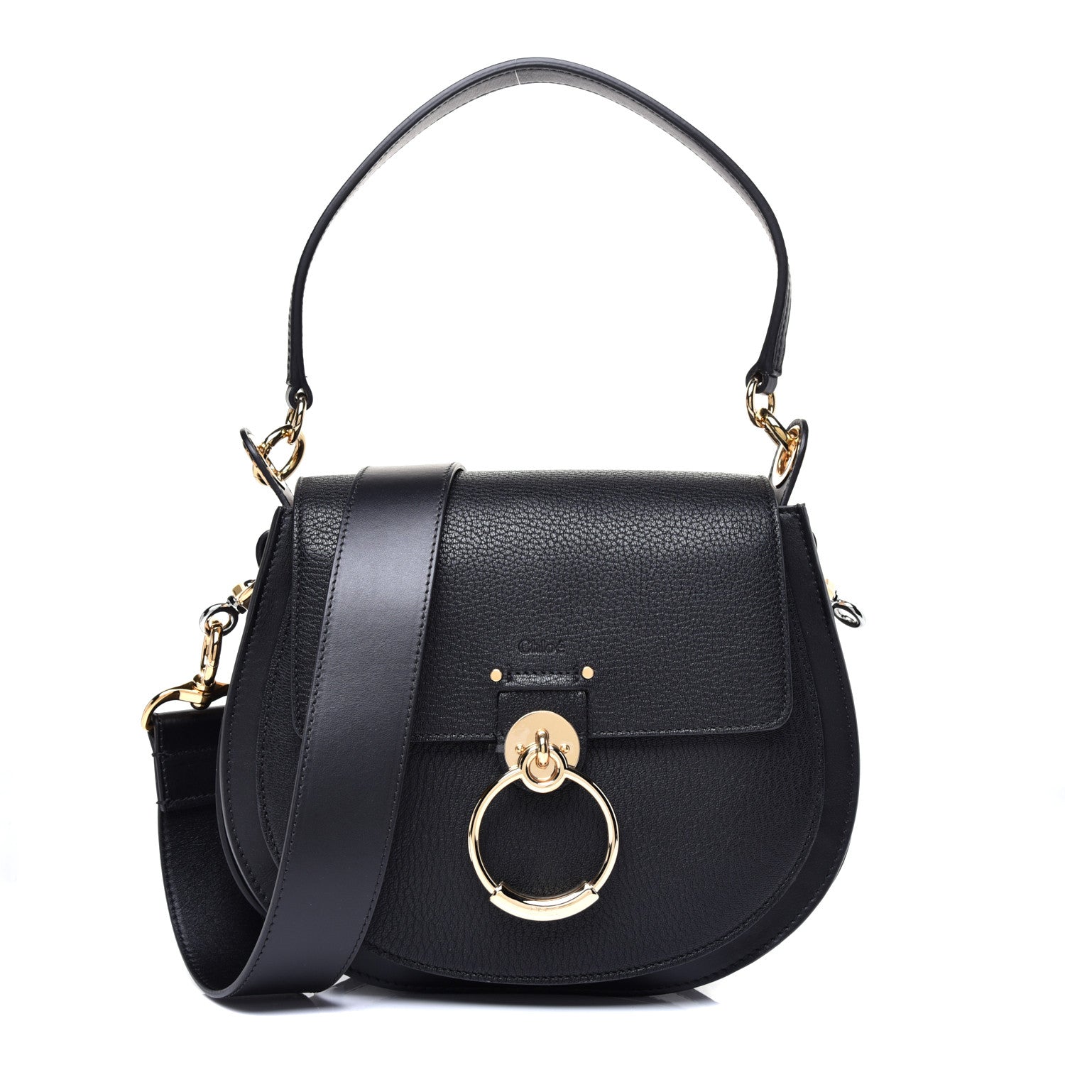 Chloe Grained Calfskin Large Tess Bag Black 1 of 11