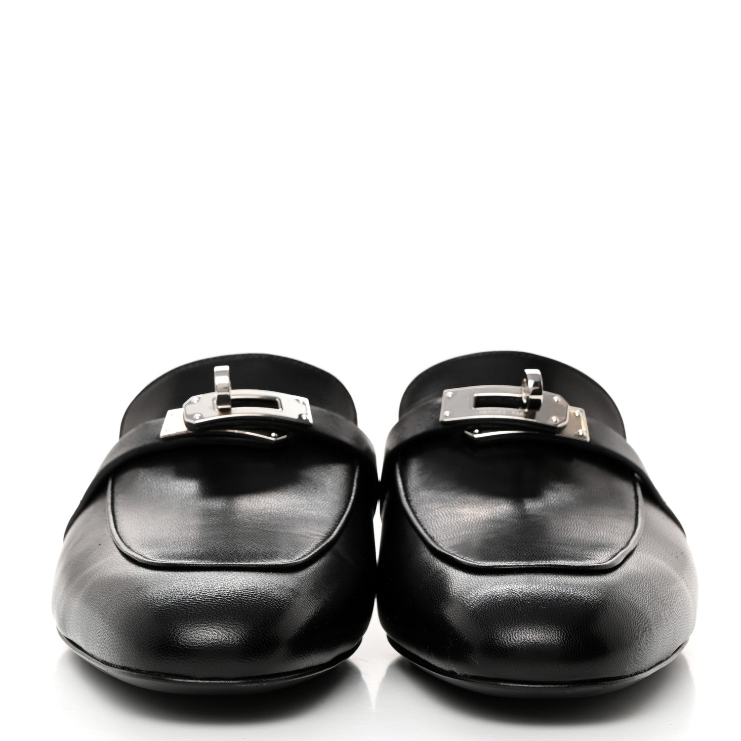 Hermes Goatskin Oz Mules 39 Black 2 of 9