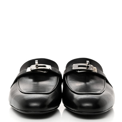 Hermes Goatskin Oz Mules 39 Black 2 of 9