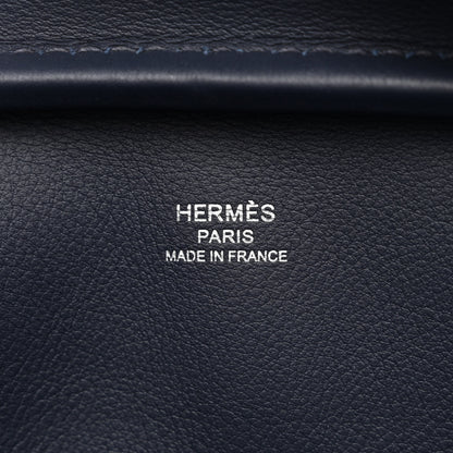 Hermes Evercolor Taurillon Clemence Petit Courrier Bag Bleu Nuit Caban 6 of 10
