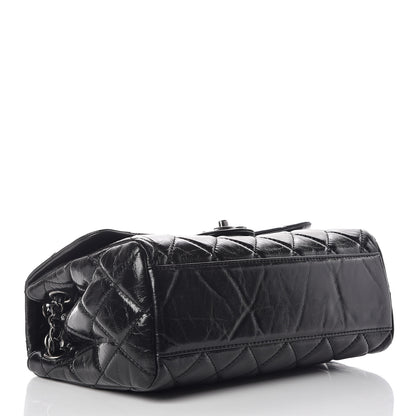 Chanel Glazed Calfskin Quilted Large Coco Soft Flap Black 4 of 12