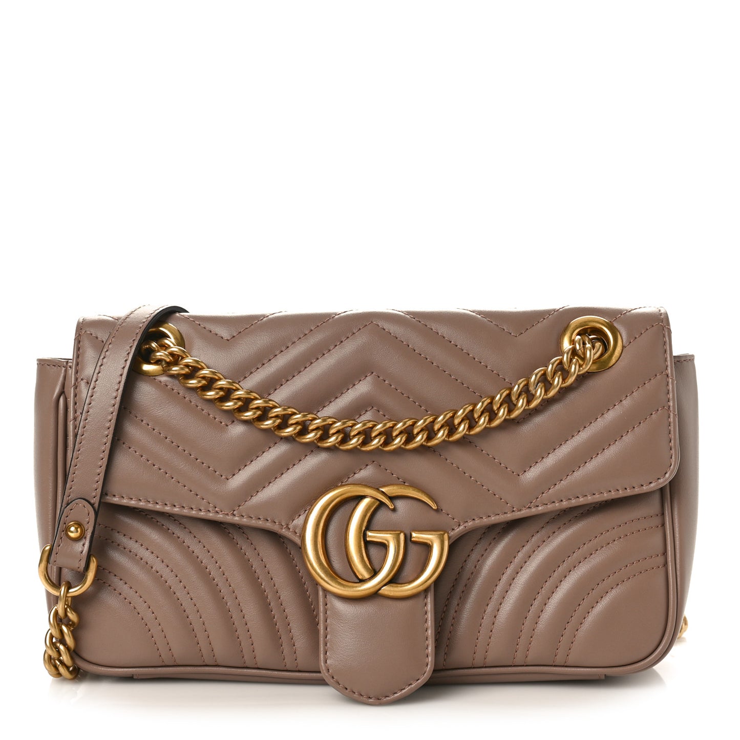 Calfskin Matelasse Small GG Marmont Shoulder Bag Porcelain Rose