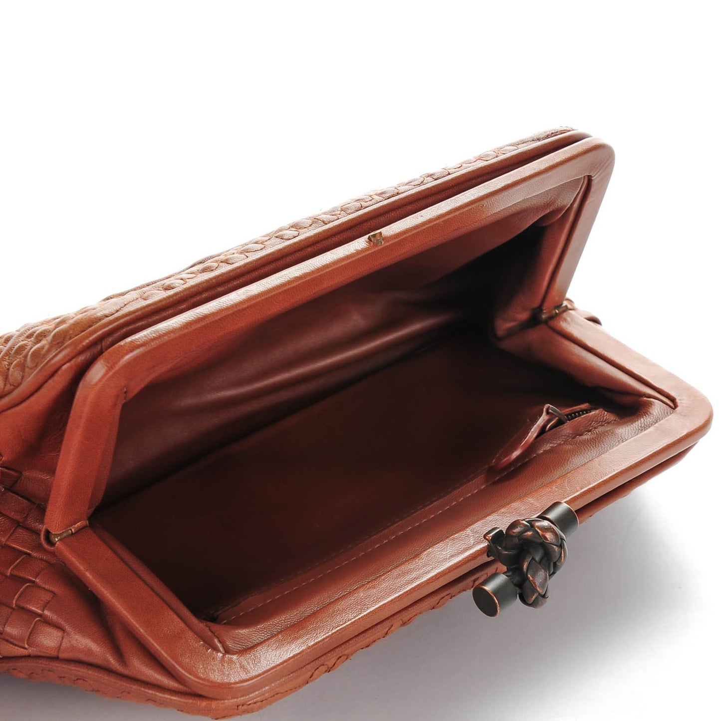 Nappa San Marco Knot Clutch Tea