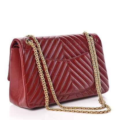 Chanel Aged Calfskin Chevron Quilted 2.55 Reissue 226 Flap Red 3 of 10