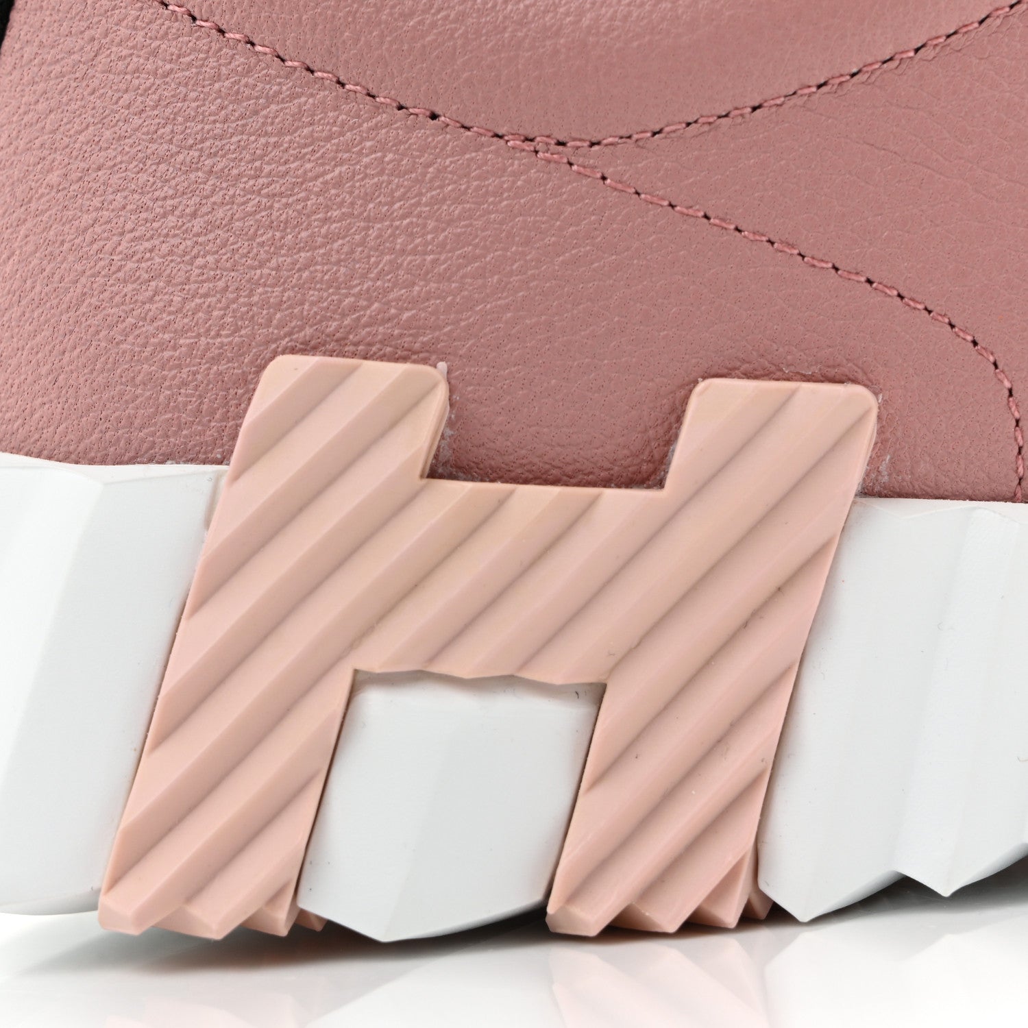 Hermes Sport Goatskin Suede Goatskin Womens Bouncing Sneakers 35.5 Rose Aquarelle 9 of 11