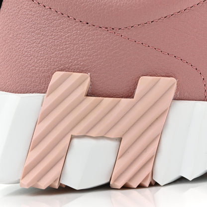 Hermes Sport Goatskin Suede Goatskin Womens Bouncing Sneakers 35.5 Rose Aquarelle 9 of 11