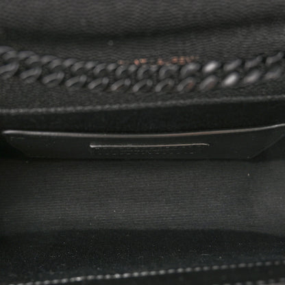 Saint Laurent Grain De Poudre Textured Mixed Matelasse Triquilt Small Monogram Satchel Black 5 of 9