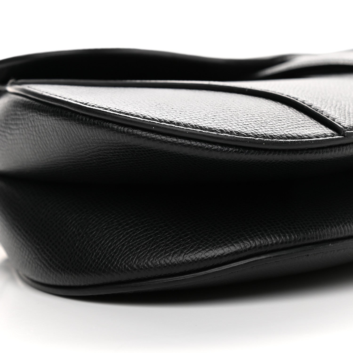 Christian Dior Grained Calfskin Saddle Bag Black 8 of 9