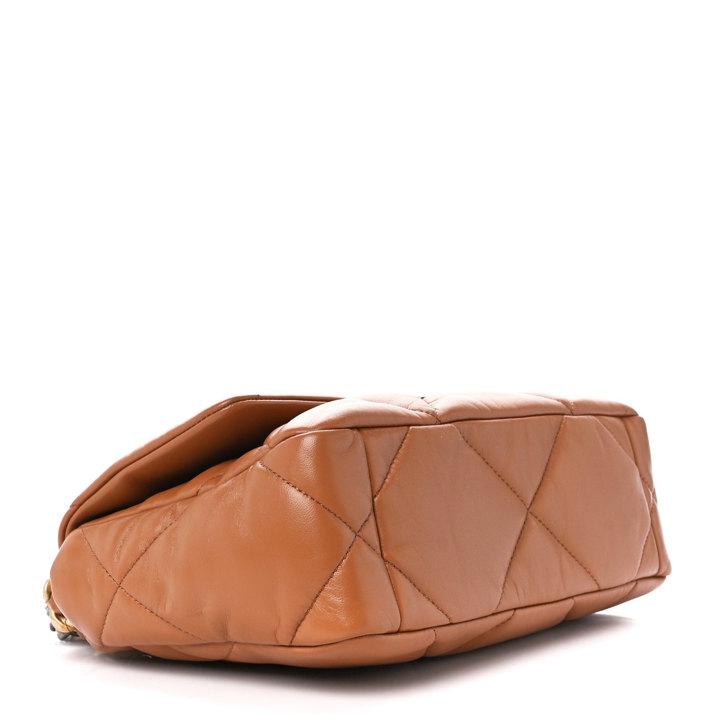 Lambskin Quilted Medium Chanel 19 Flap Brown
