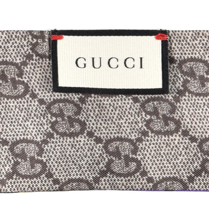 Gucci Silk GG Monogram Floral Print Neck Bow Scarf 4 of 4