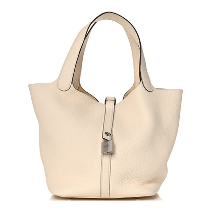Hermes Taurillon Clemence Picotin Lock 22 MM Nata 1 of 9