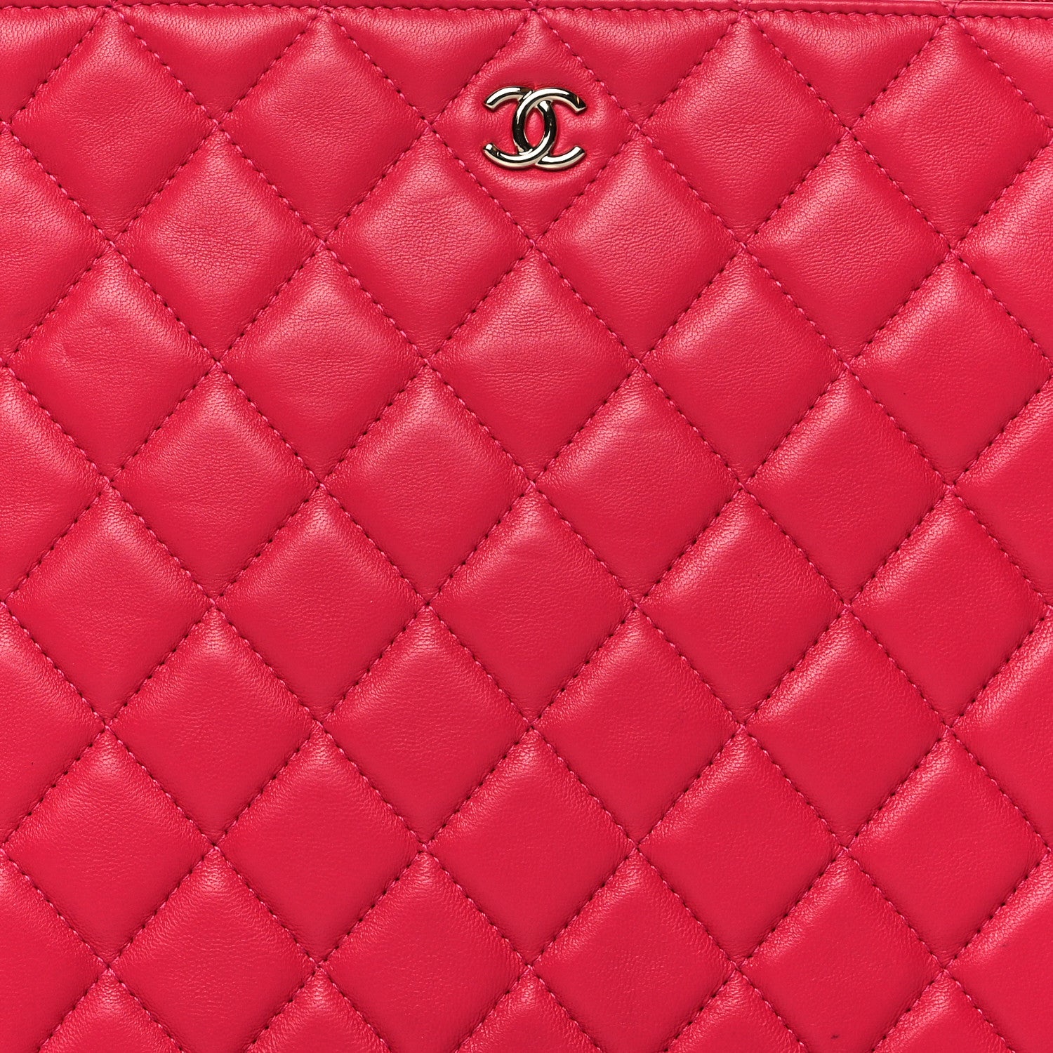 Chanel Caviar Quilted Medium Cosmetic Case Dark Pink 8 of 9