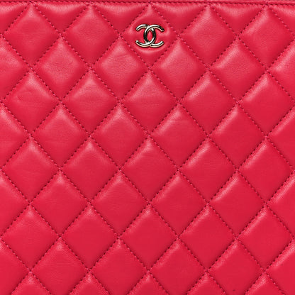Chanel Caviar Quilted Medium Cosmetic Case Dark Pink 8 of 9