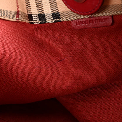 Burberry Haymarket Check Small Canterbury Tote Red 12 of 14