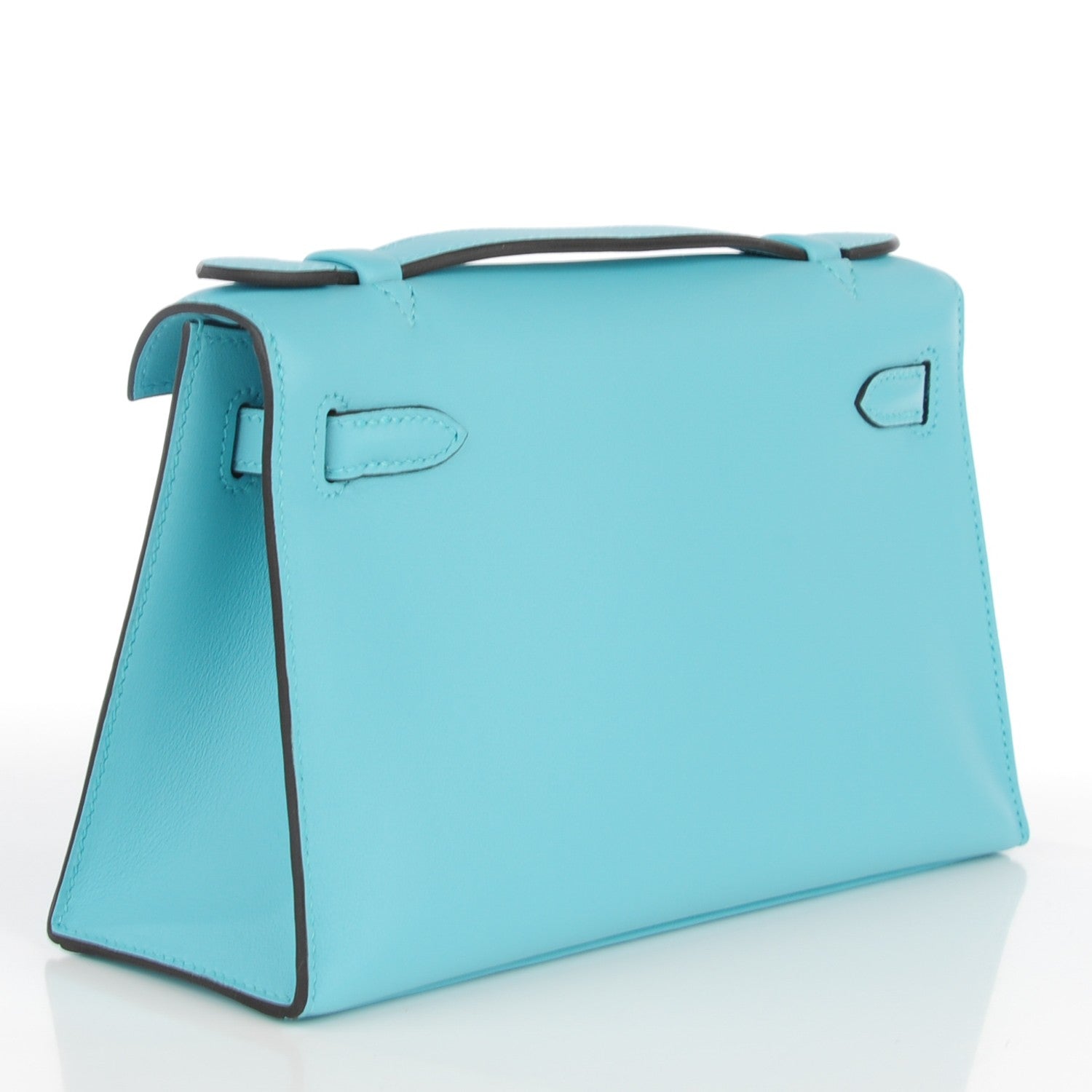 Hermes Swift Kelly Pochette Clutch Bleu Atoll 9 of 15