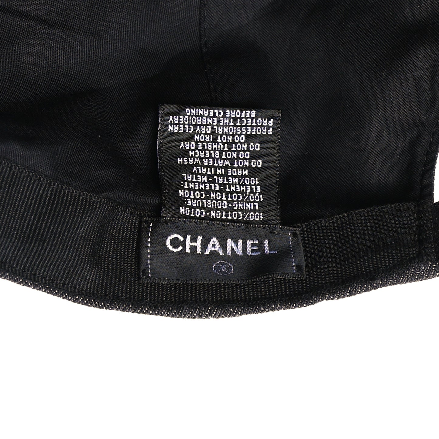 Cotton Sequin CC Cap Hat Black