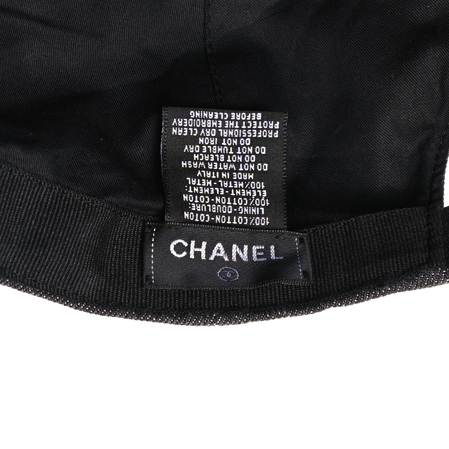 Chanel Cotton Sequin CC Cap Hat Black 5 of 6