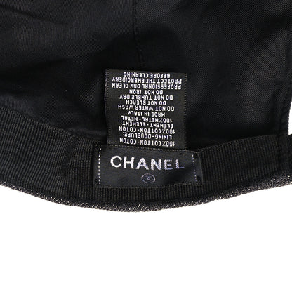 Chanel Cotton Sequin CC Cap Hat Black 5 of 6