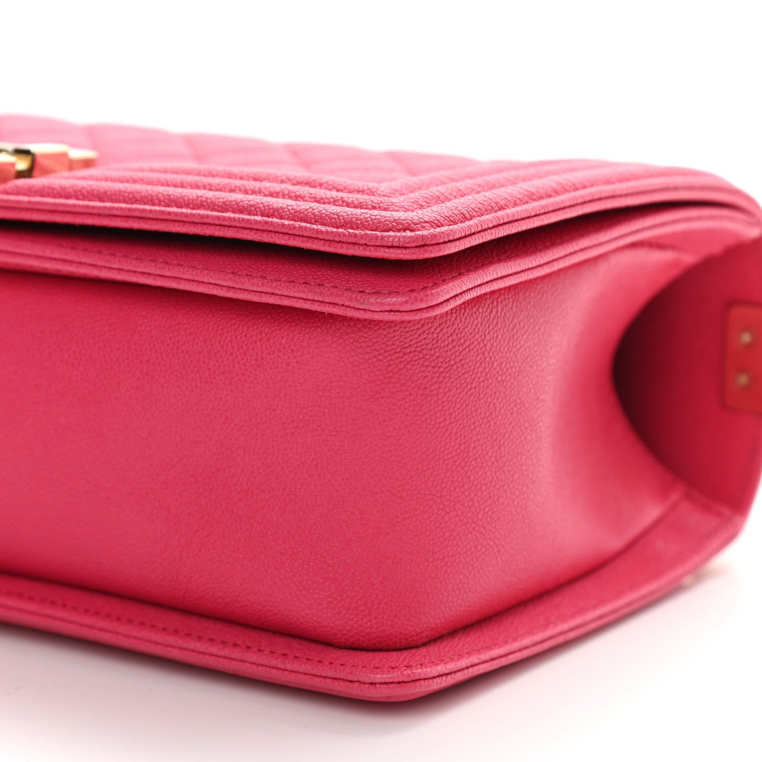 Chanel Caviar Quilted Medium Boy Flap Dark Pink 10 of 12