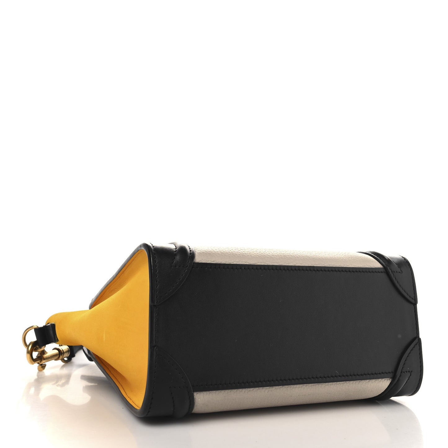 Elephant Calfskin Nano Tri-Color Luggage Yellow