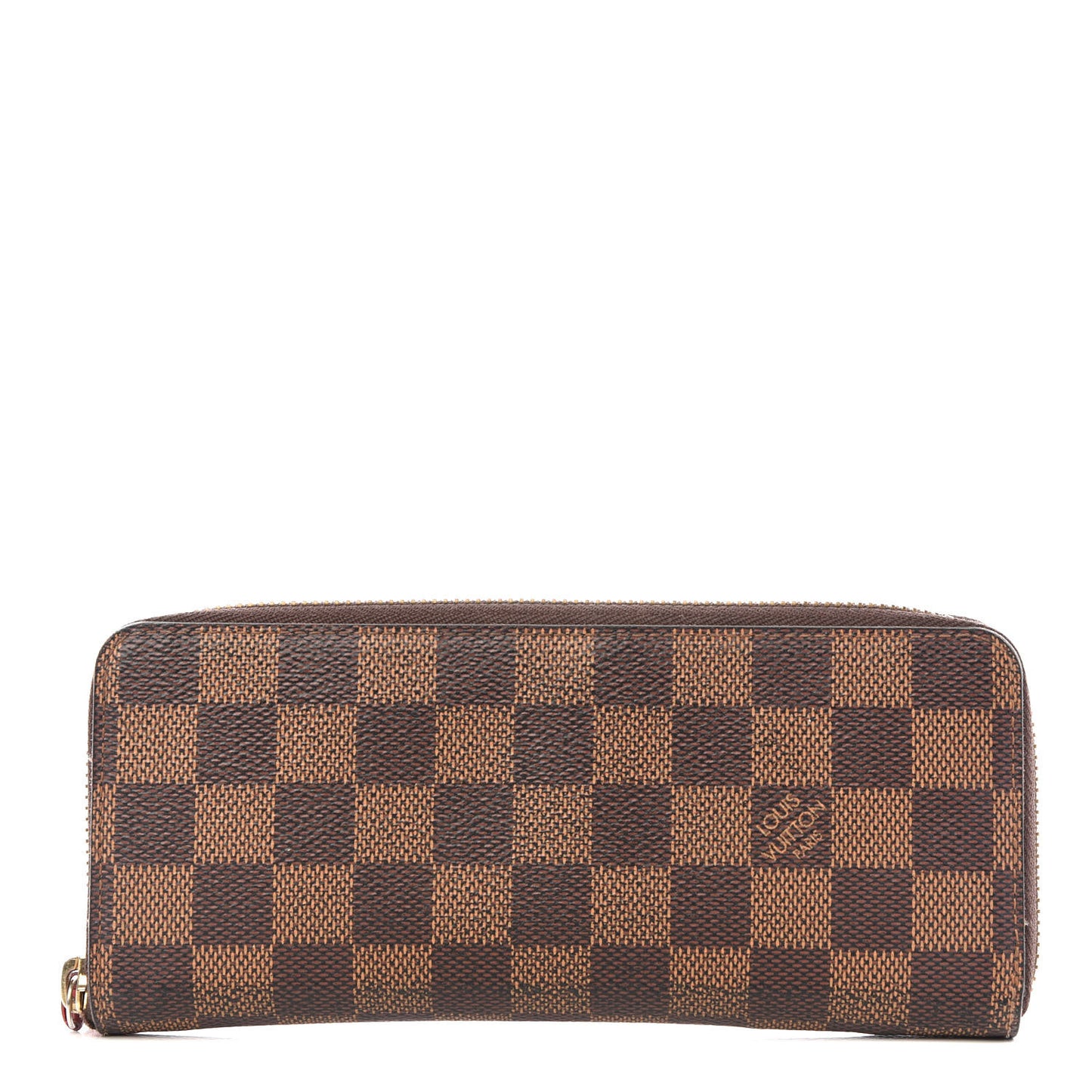 Damier Ebene Clemence Wallet Cherry
