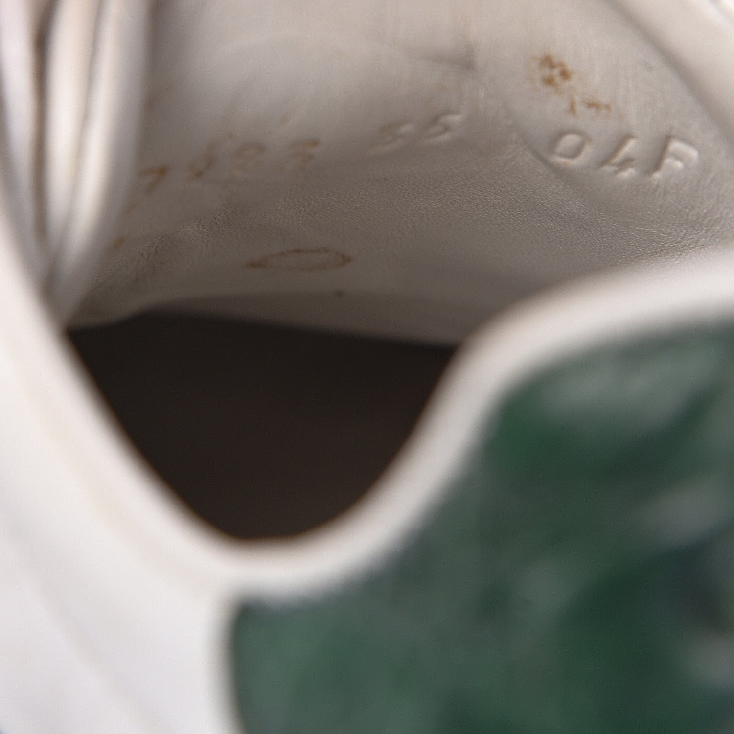 Gucci Calfskin Crocodile Web Womens Ace Sneakers 35 White Green 7 of 16