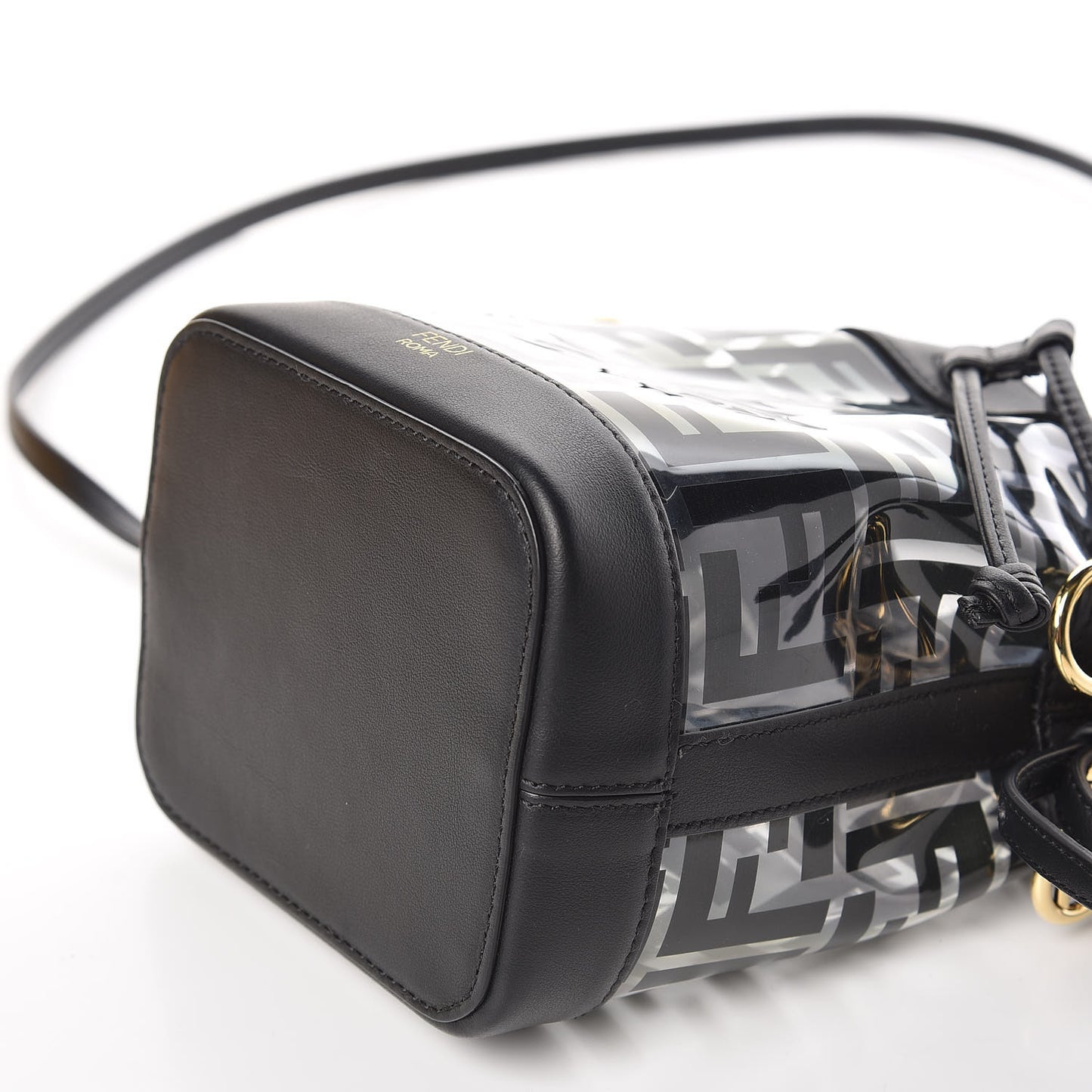 TPU FF Vitello Grace F is Fendi Mini Mon Tresor Bucket Bag Black