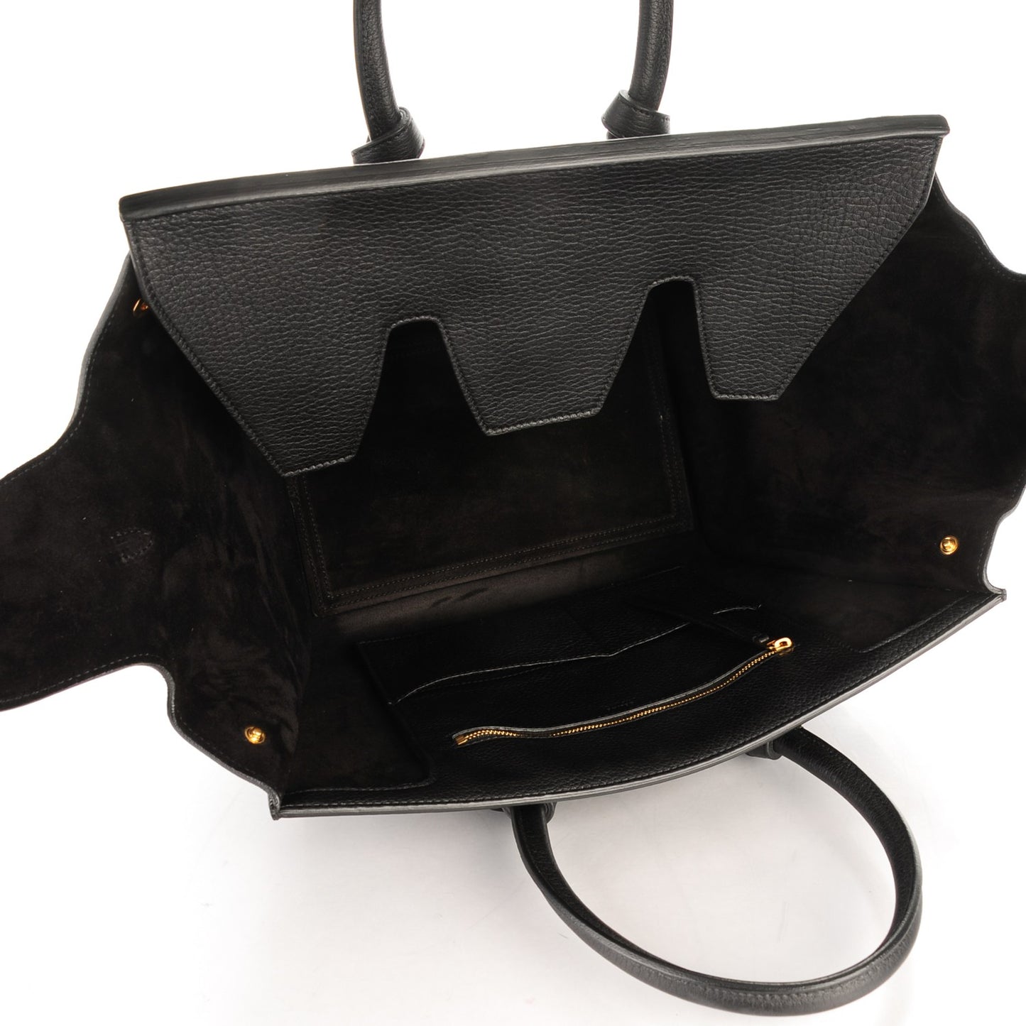 Crisped Calfskin Small Tie Knot Tote Black
