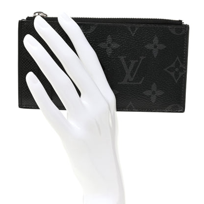 Louis Vuitton Monogram Eclipse Taiga Coin Card Holder 2 of 10