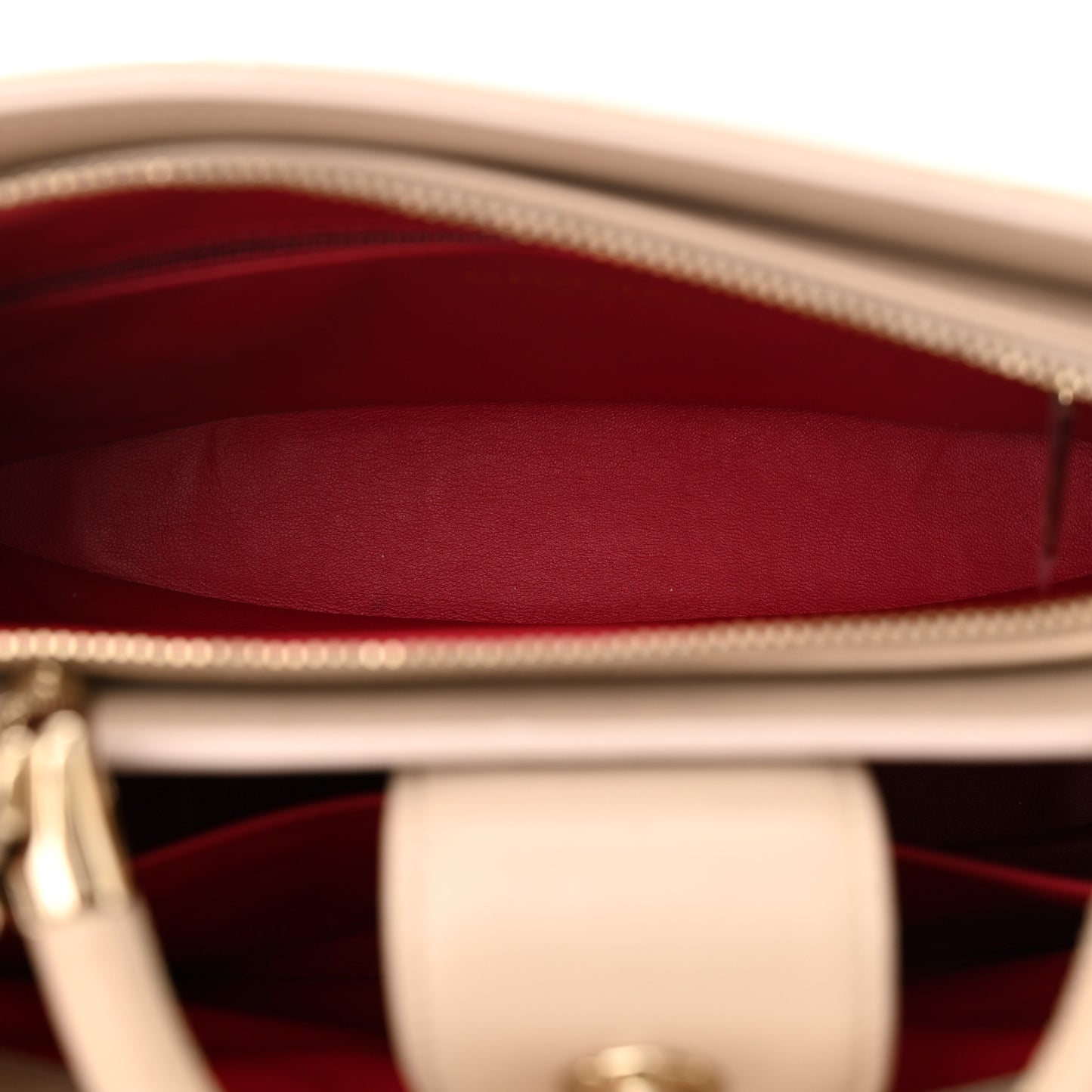 Lambskin Carry Chic Shopping Tote Beige