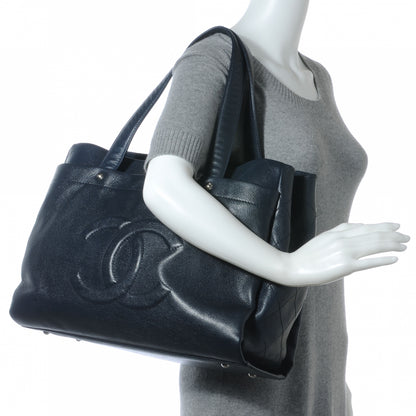 Chanel Caviar Executive Shopper Tote Navy 9 of 14