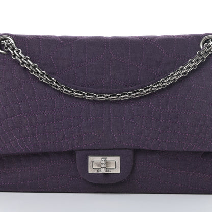 Chanel Jersey Coco's Croc 2.55 Reissue 226 Flap Purple 8 of 14