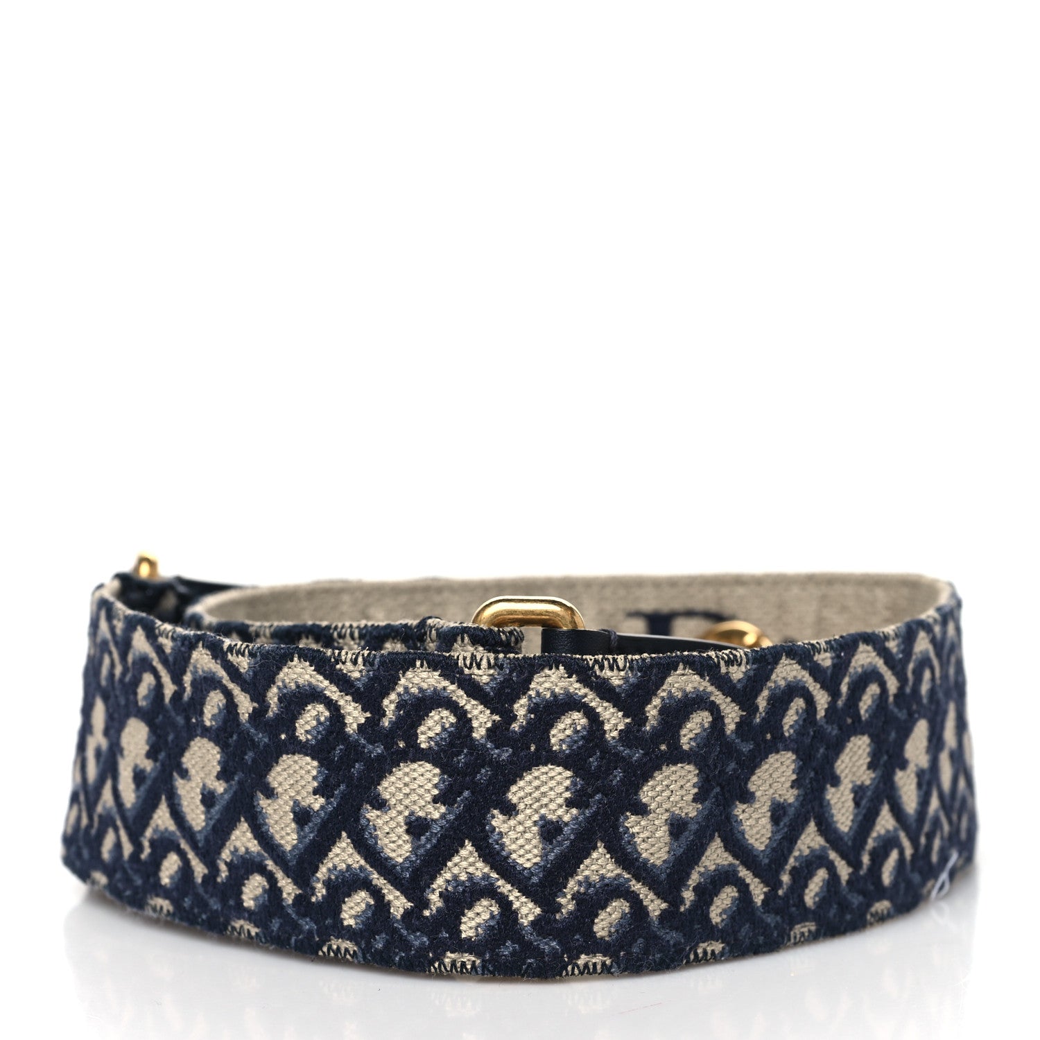 Christian Dior Oblique Shoulder Strap Blue 3 of 4