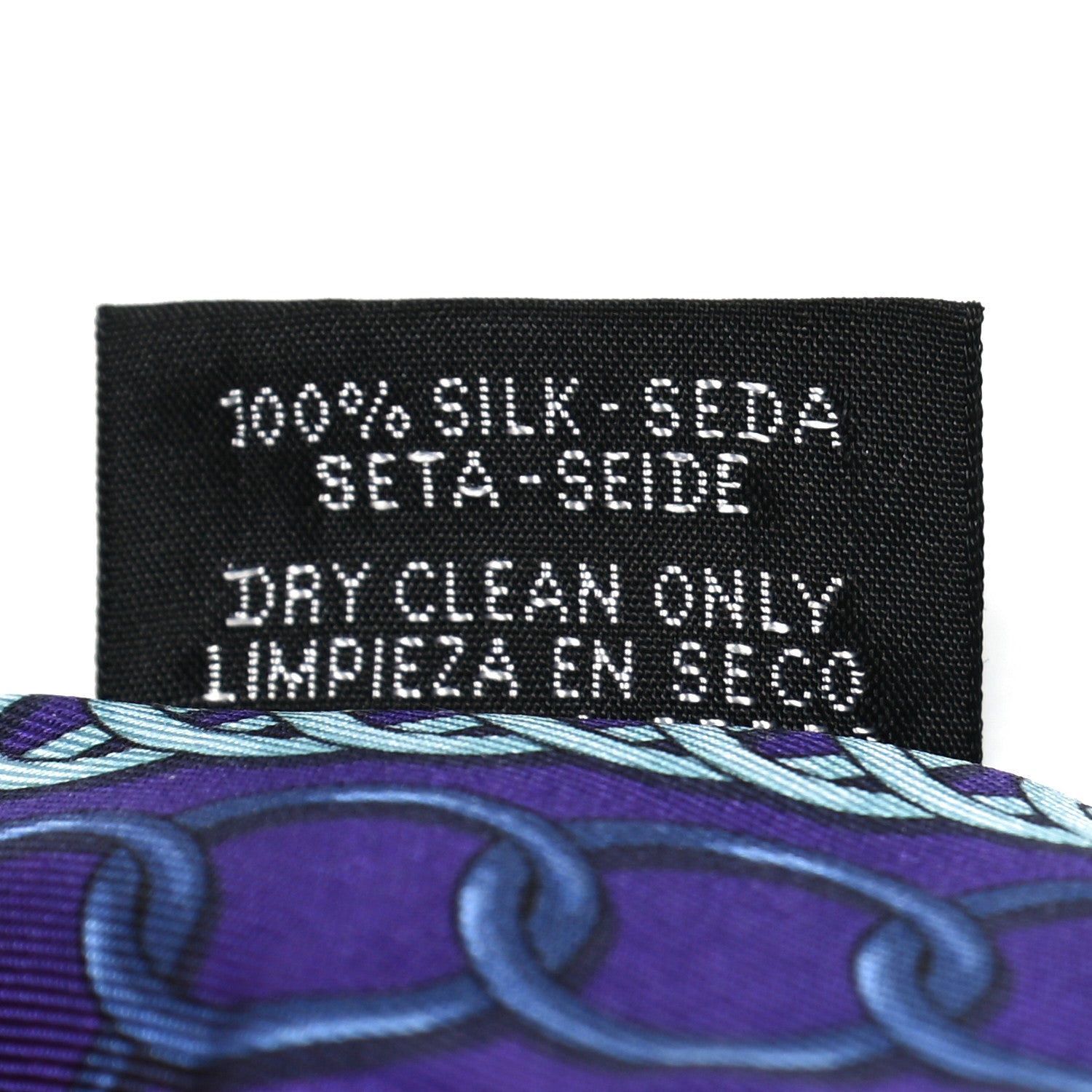Hermes Silk Maillons Twilly Ultra Violet Cobalt 6 of 6