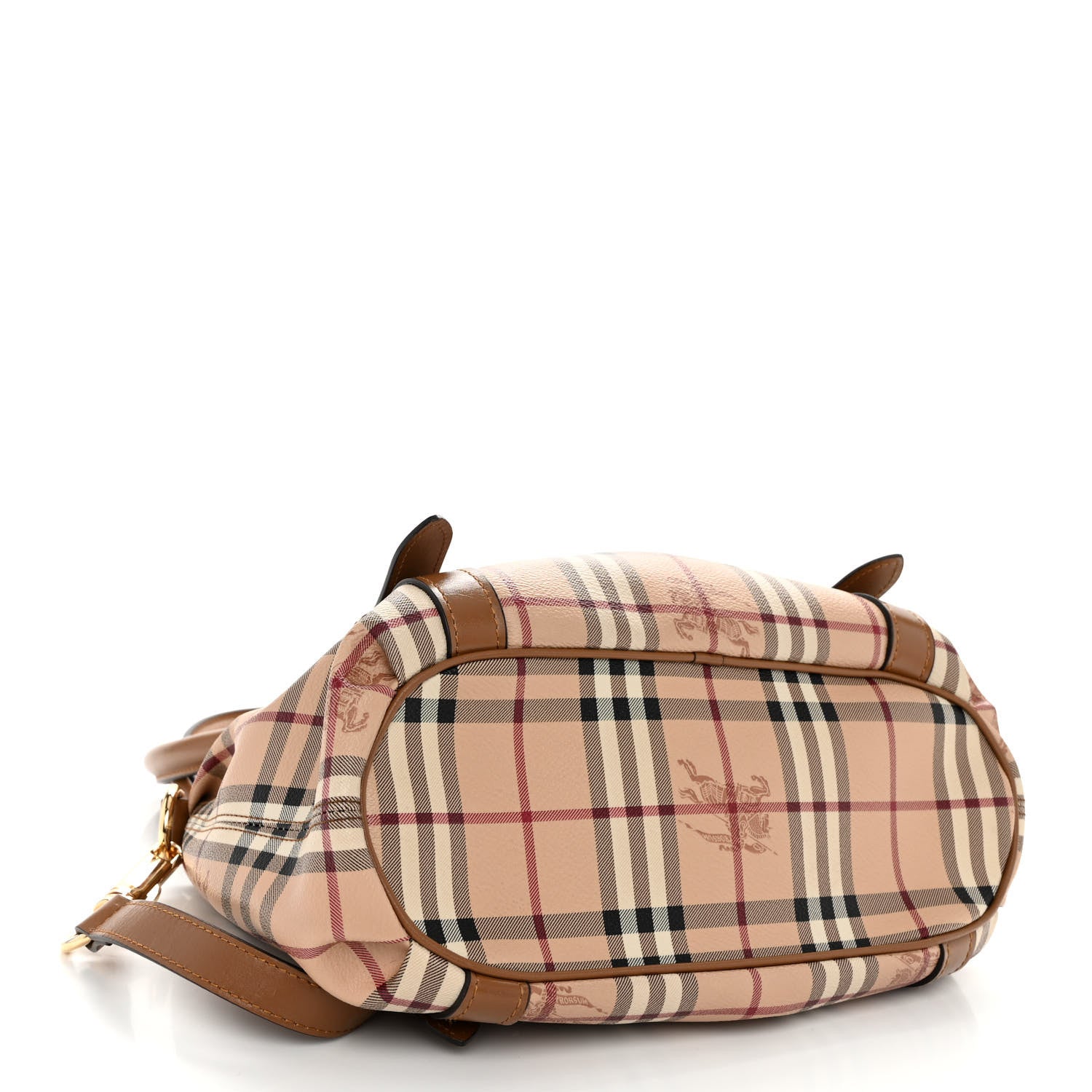 Burberry Haymarket Check Small Northfield Tote Mid Camel 4 of 11
