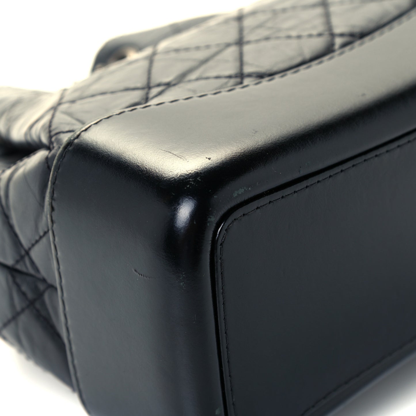 Aged Calfskin Quilted Small Gabrielle Backpack Black