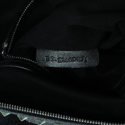 Valentino Garavani Denim Oversized Rockstud Zip Wristlet Pouch Black Jet 7 of 9