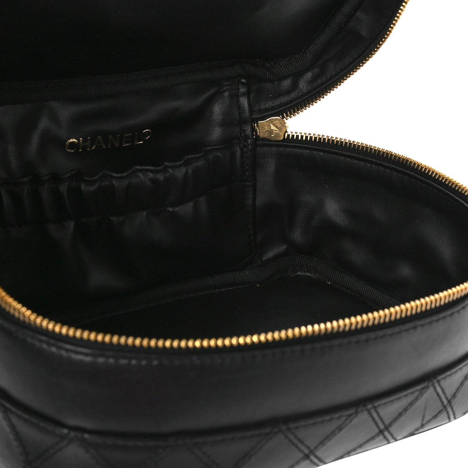 Chanel Lambskin Vanity Cosmetic Case Black 5 of 11