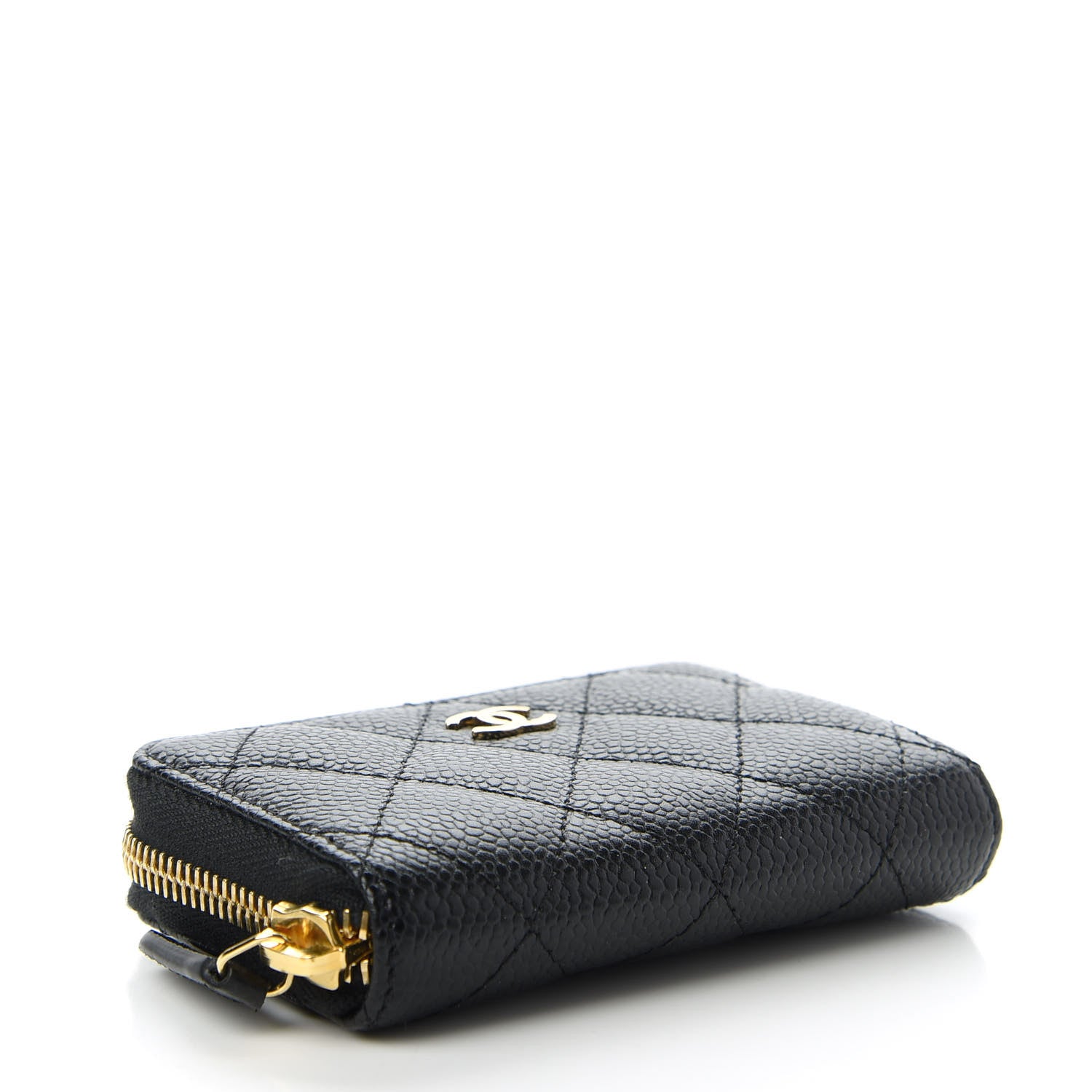 Chanel Caviar Quilted Zip Coin Purse Black 4 of 10