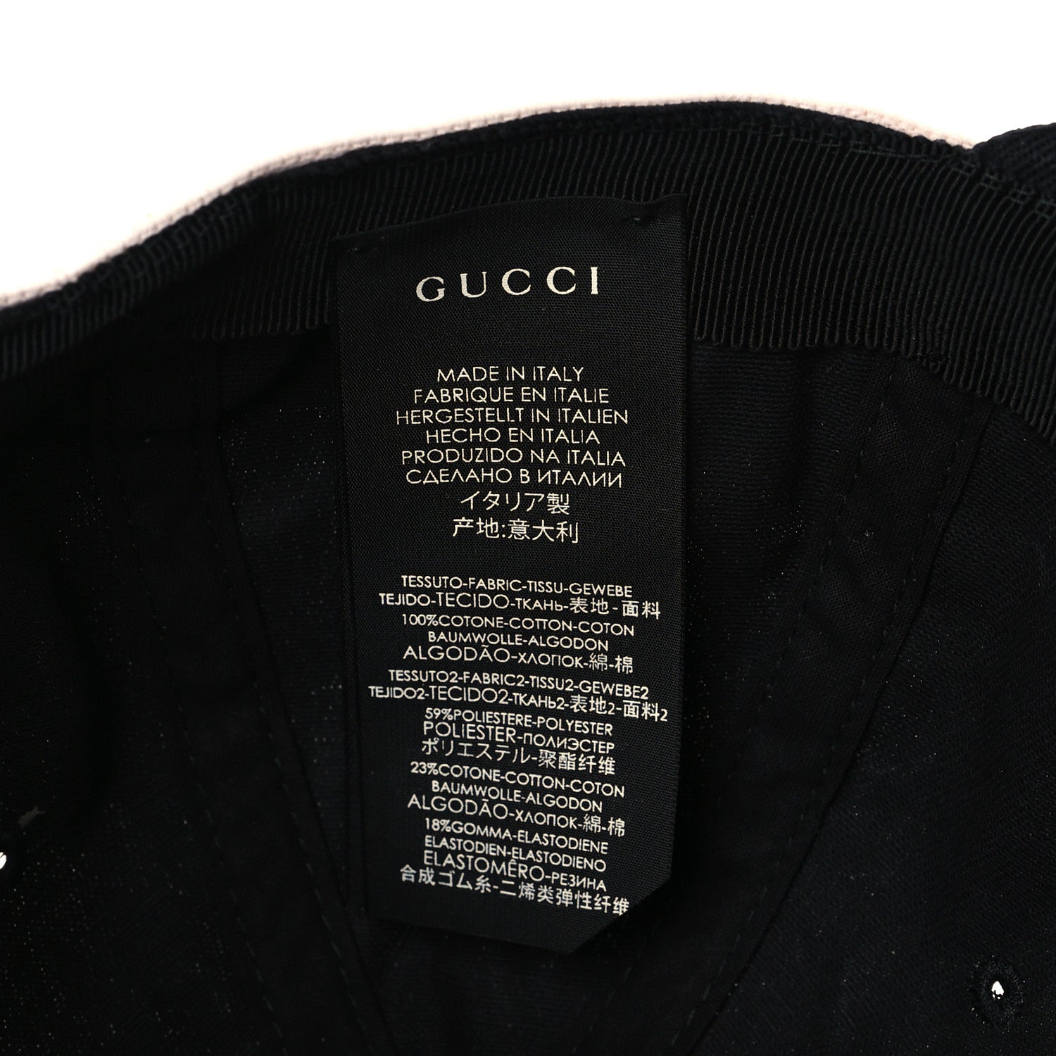 Gucci Gabardine Gucci Headband Baseball Hat M Black 6 of 7