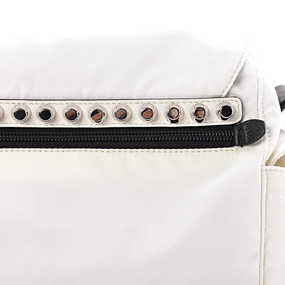 Prada Nylon New Vela Studded Messenger White Fuoco 12 of 12