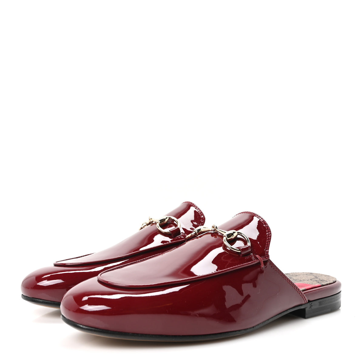 Patent Womens Princetown Slippers 36 Rosso Ancora