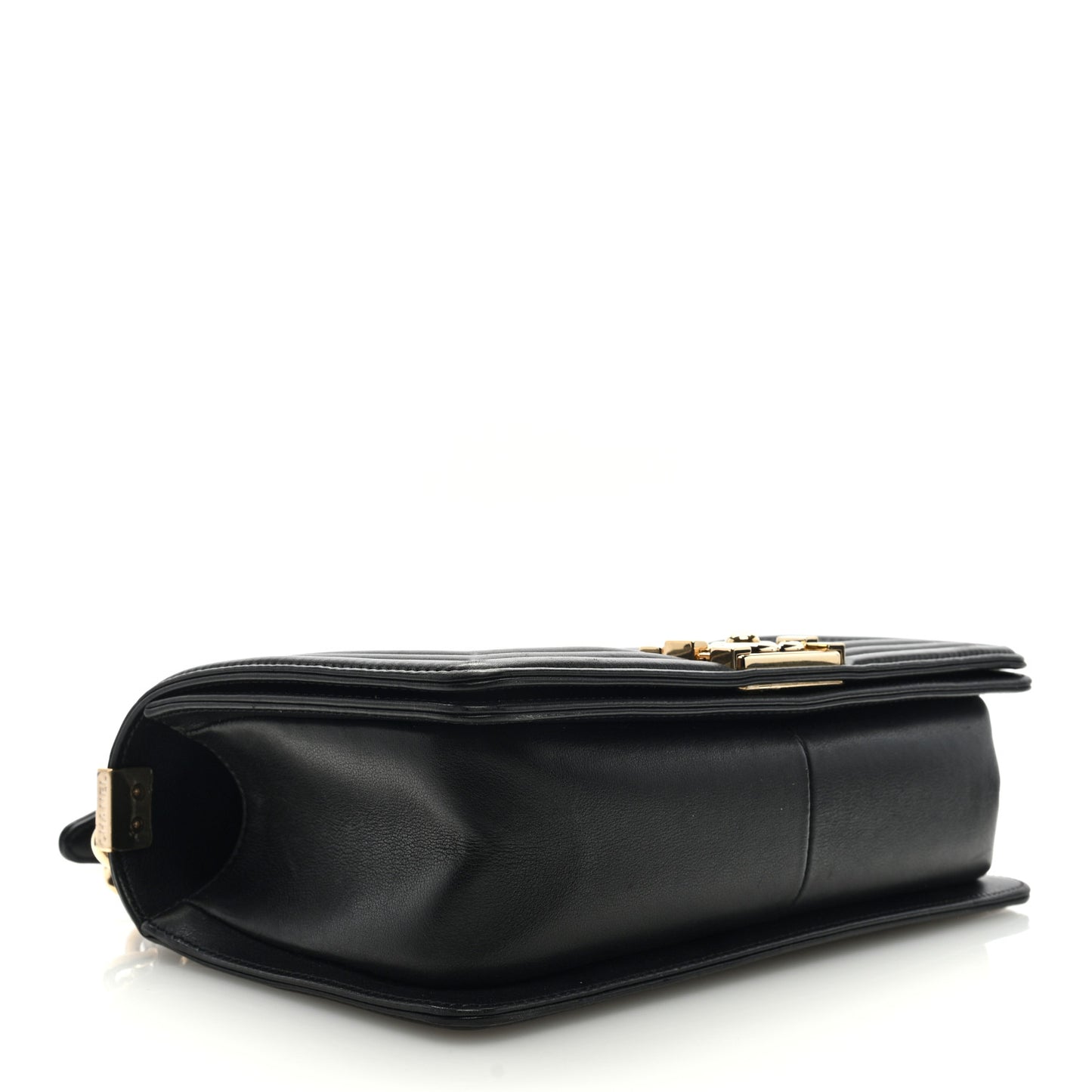 Calfskin Quilted Medium Boy Flap Black