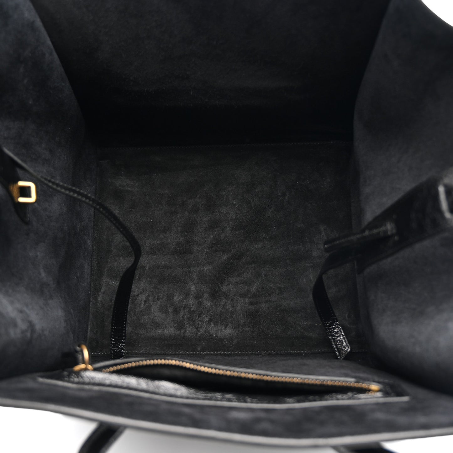 Crinkled Patent Calfskin Medium Phantom Luggage Black