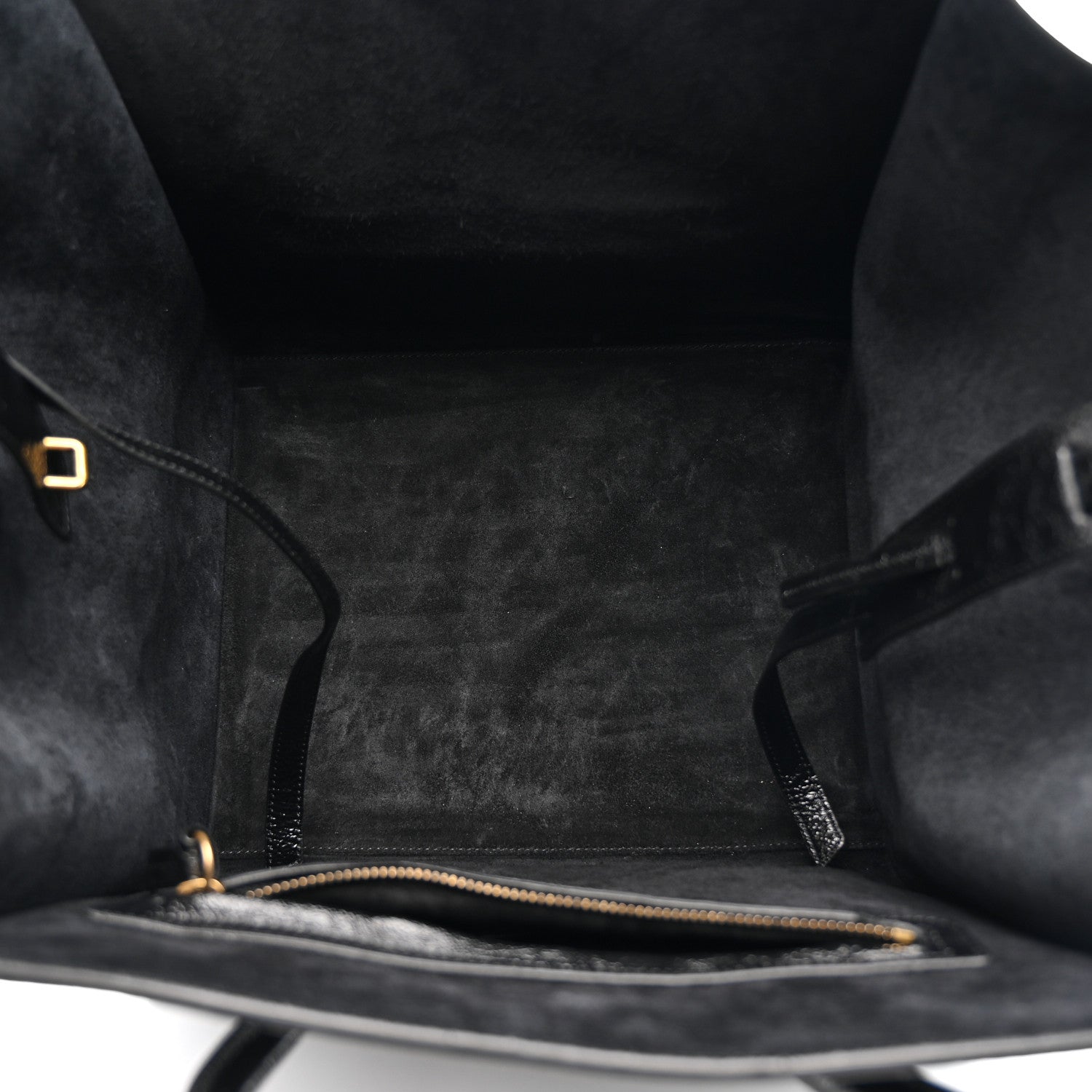 Celine Crinkled Patent Calfskin Medium Phantom Luggage Black 5 of 11