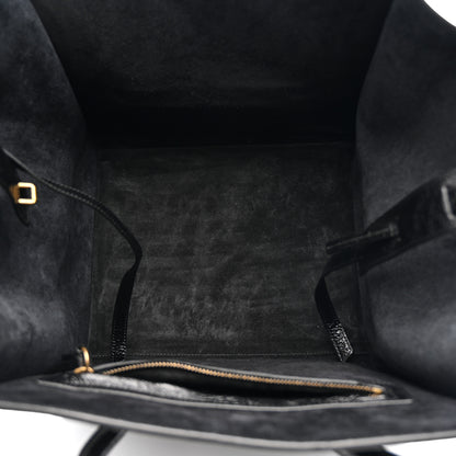 Celine Crinkled Patent Calfskin Medium Phantom Luggage Black 5 of 11
