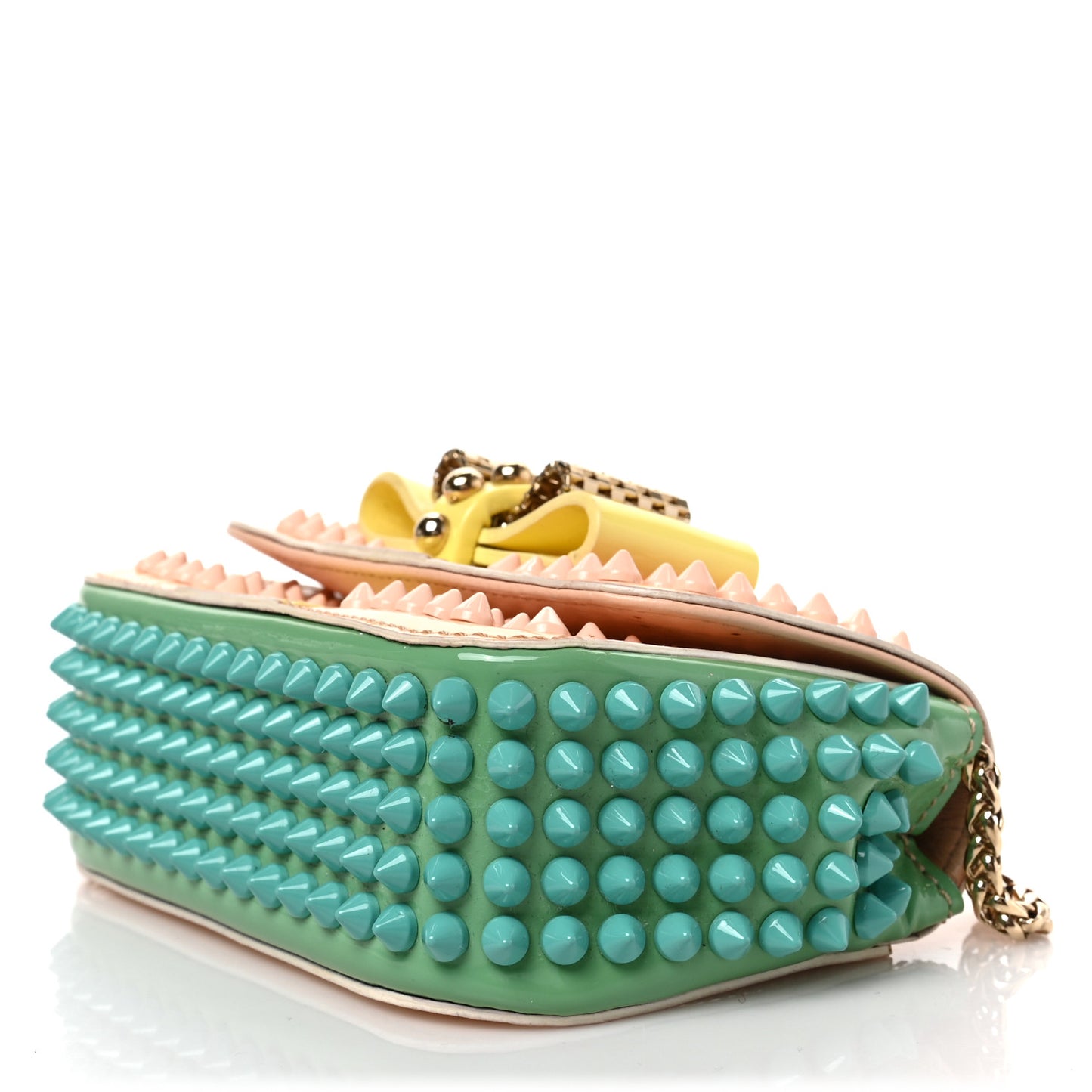 Patent Spiked Sweety Charity Crossbody Bag Multicolor