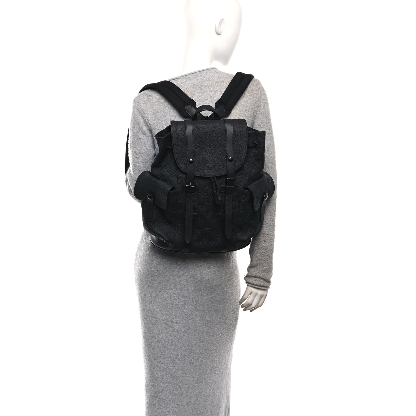 Taurillon Monogram Christopher MM Backpack Black