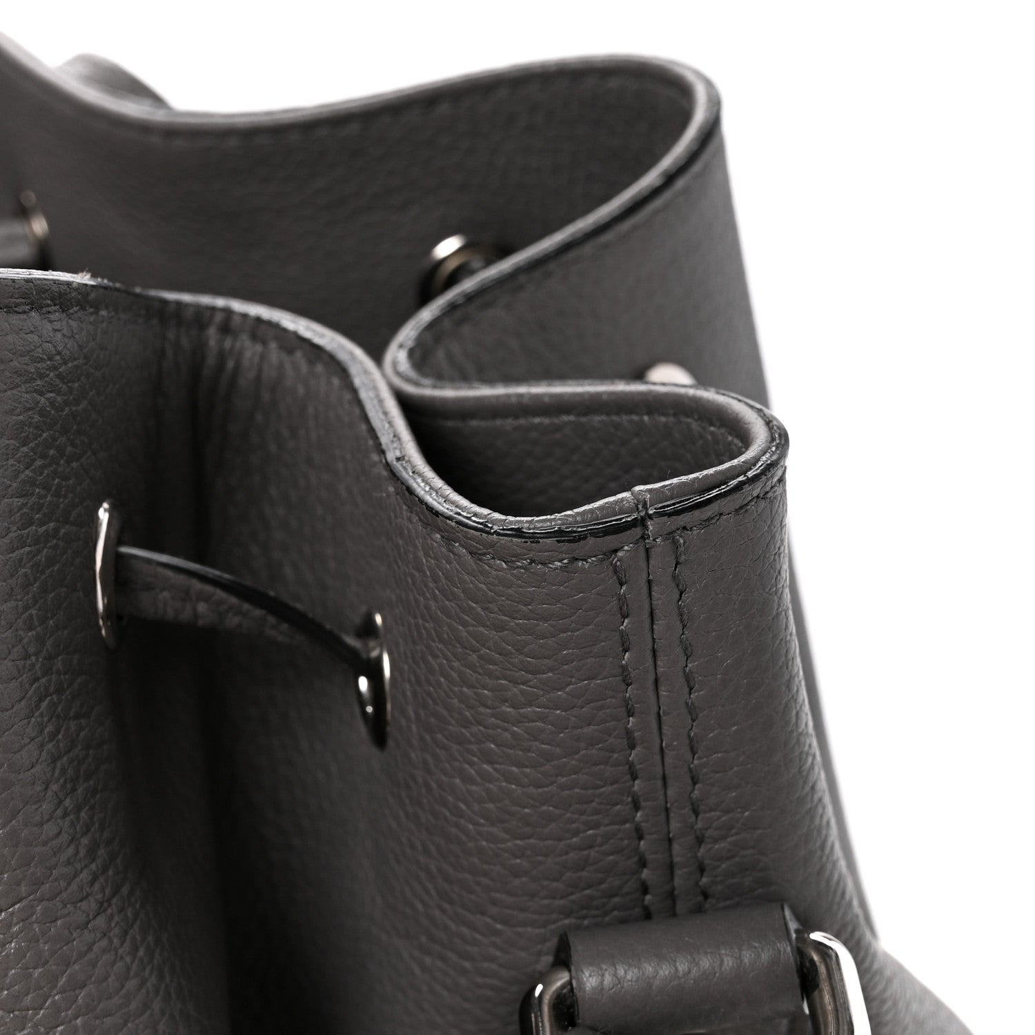 Alexander McQueen Calfskin Bucket Bag Grey 12 of 14